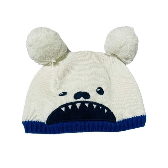 Gymboree Toddler Warm Bear Hat w/ Pom Poms Size 12-24 Months - Picture 1 of 8